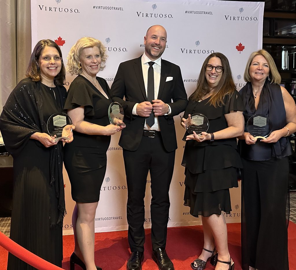 Direct Travel Canada honoured with multiple awards at Virtuoso Canada Forum