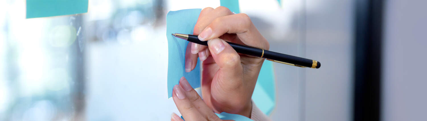 Writing on a post-it