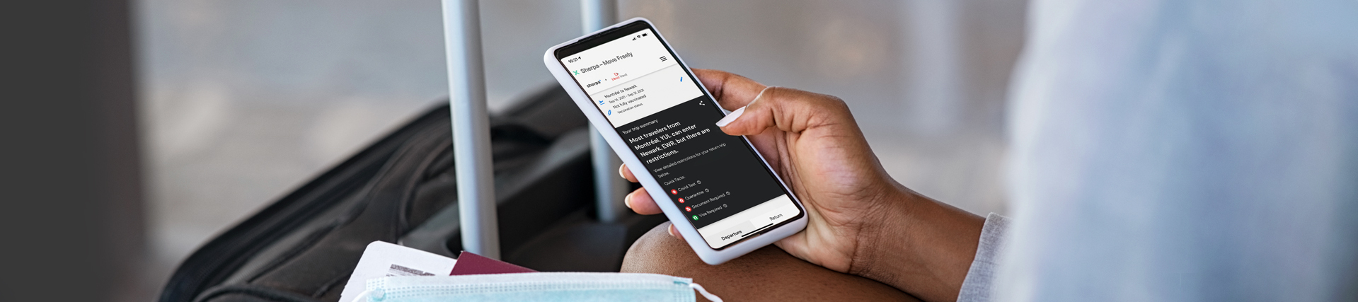 Using an app on the phone