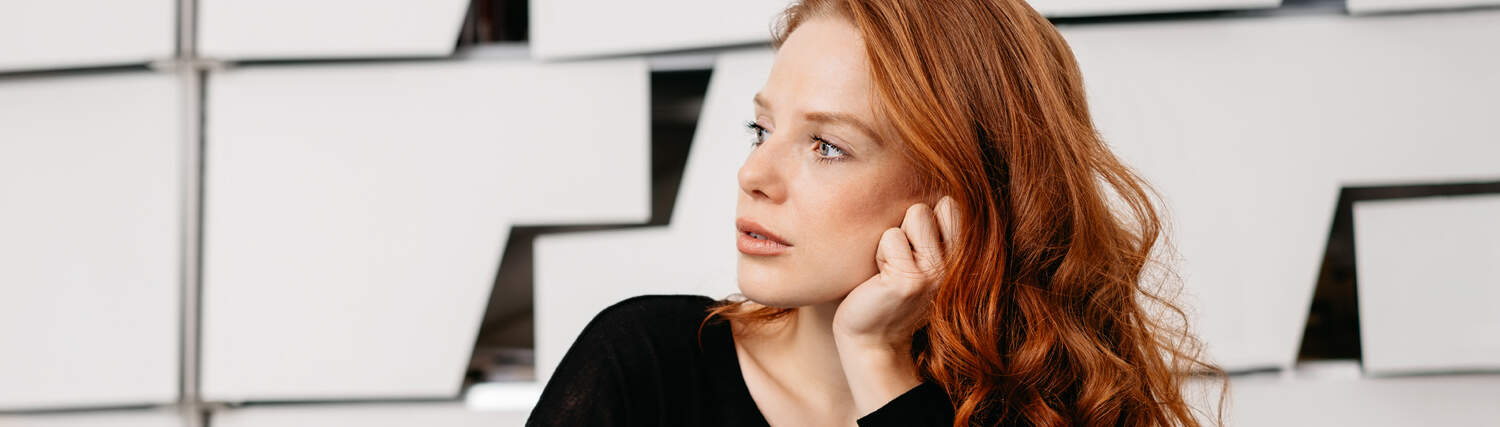 Woman thinking about something