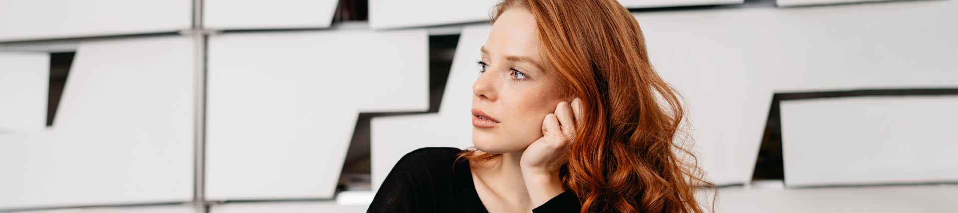 Woman thinking about something