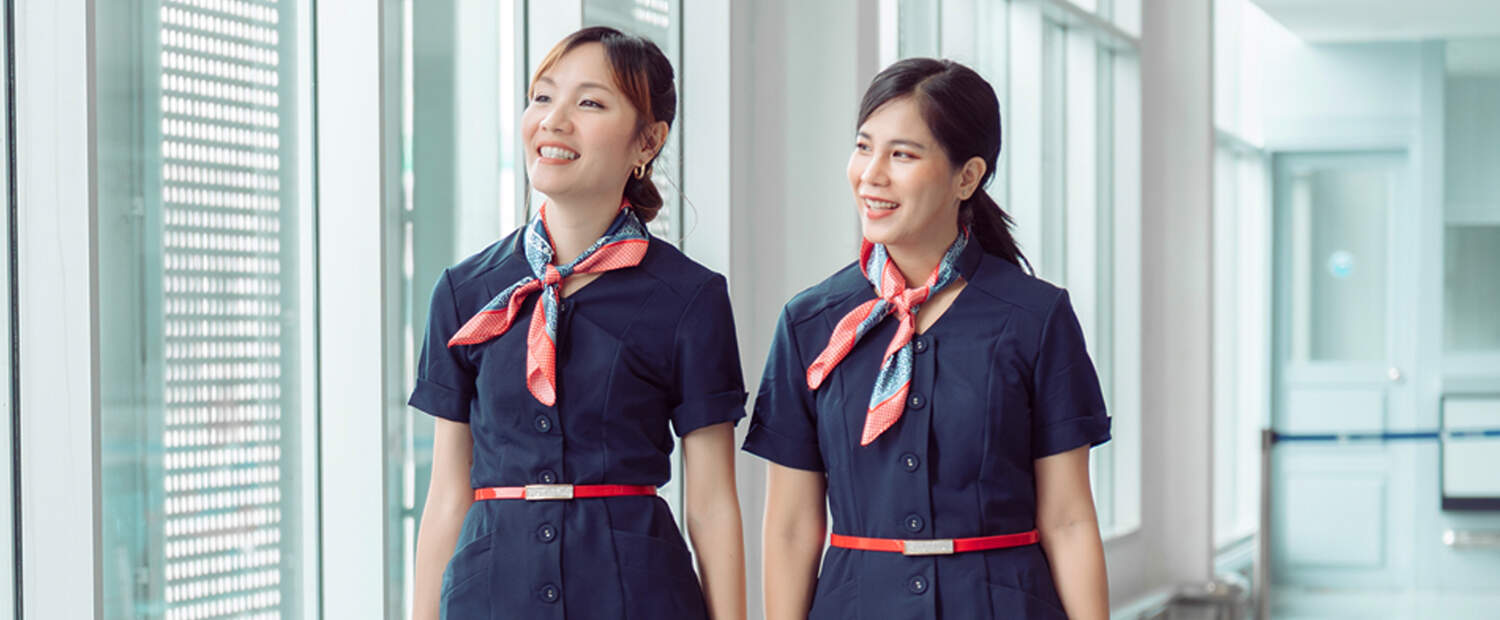 Two flight attendants