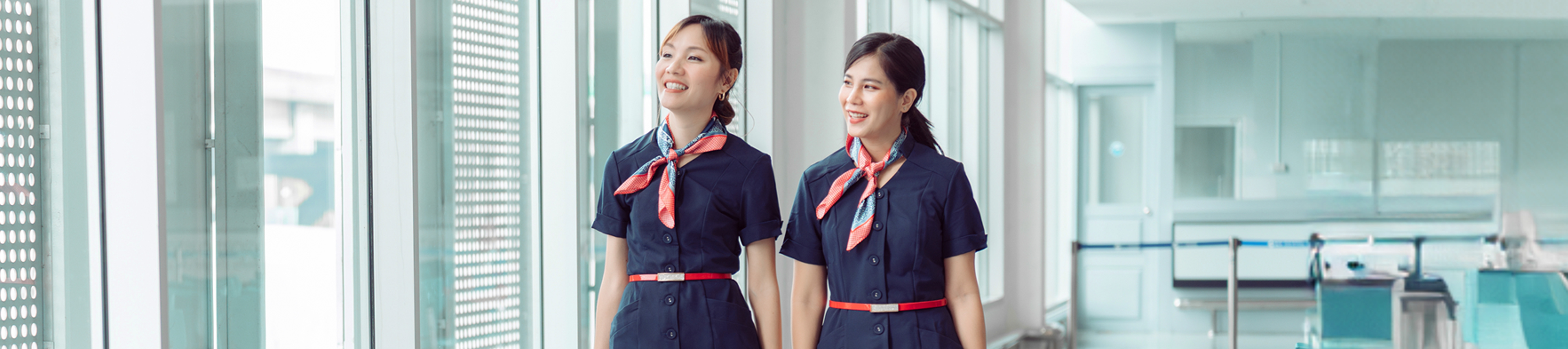 Two flight attendants