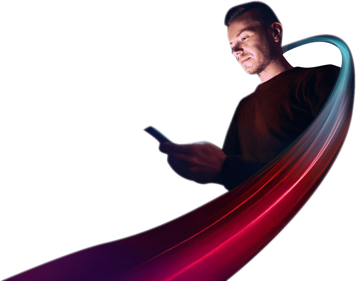 A man looking at his phone