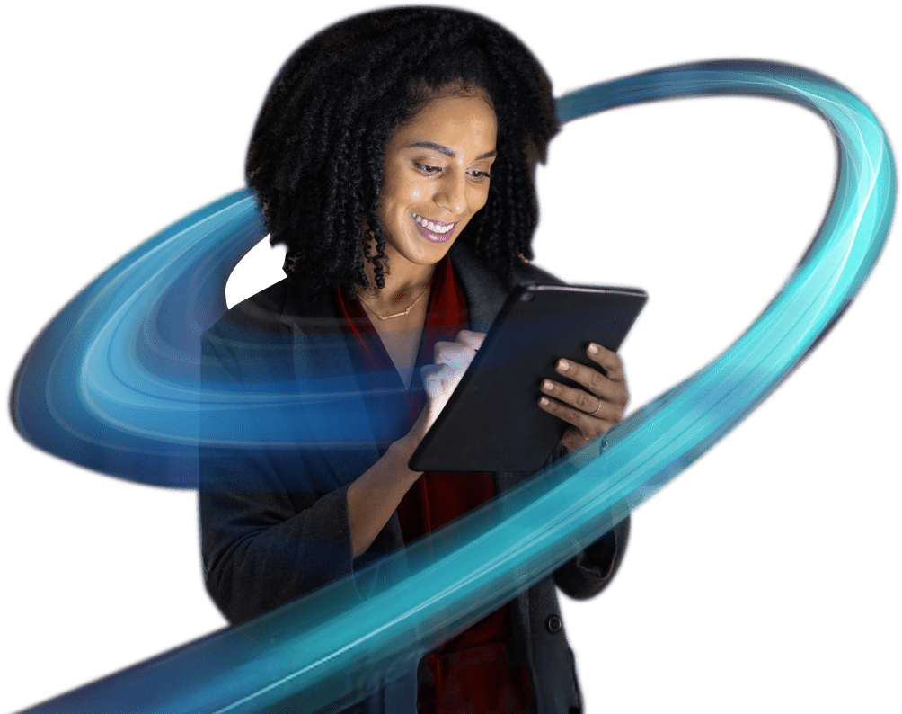 Woman on a tablet