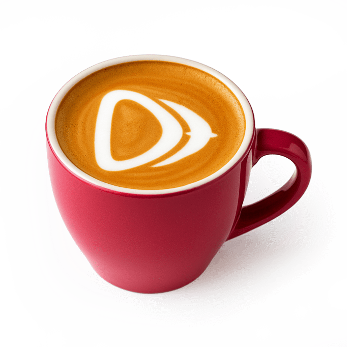 Latte with Direct Travel Logo