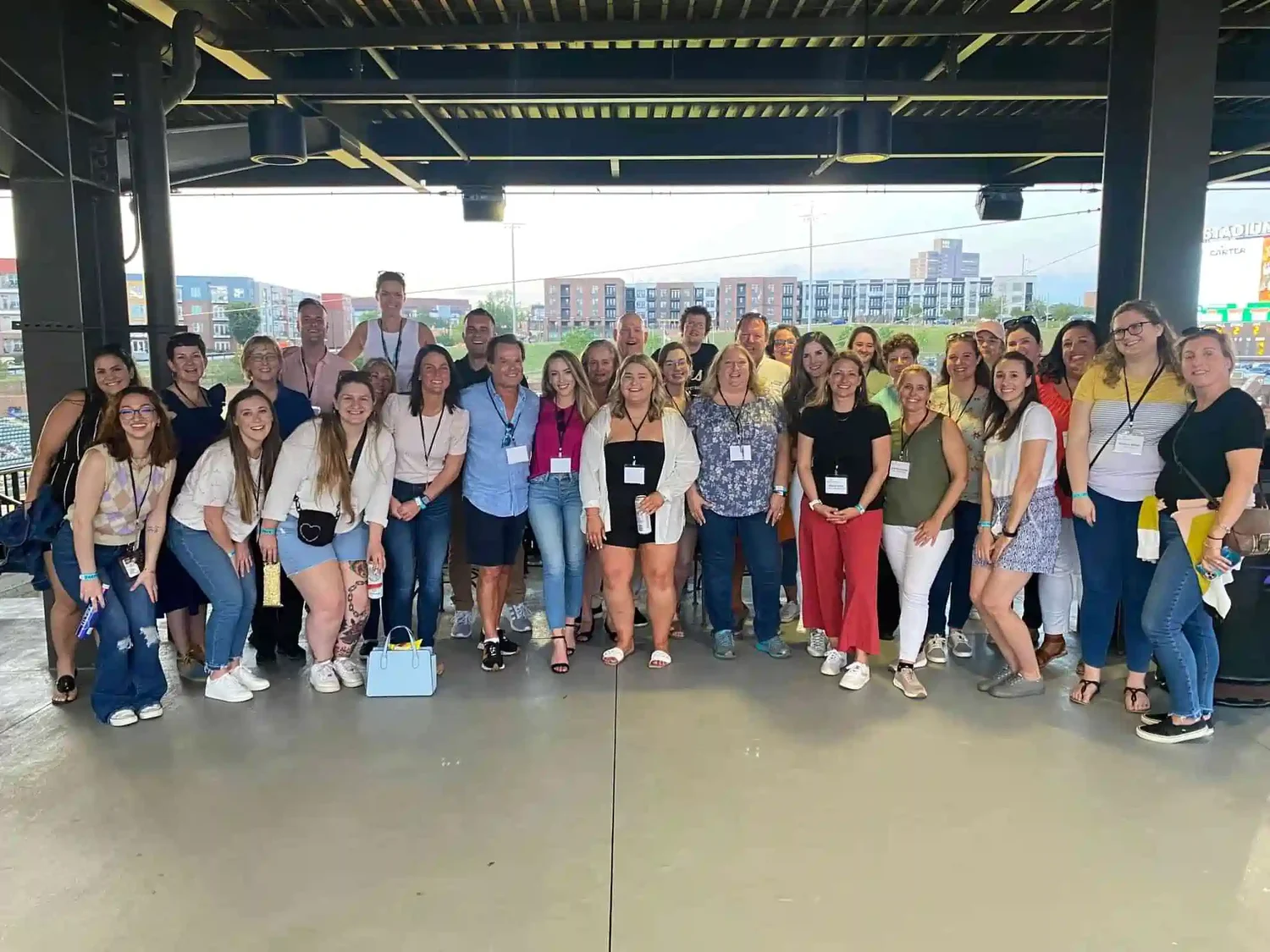 Employee Team Taking a Break fromt he Office to see a Baseball game together