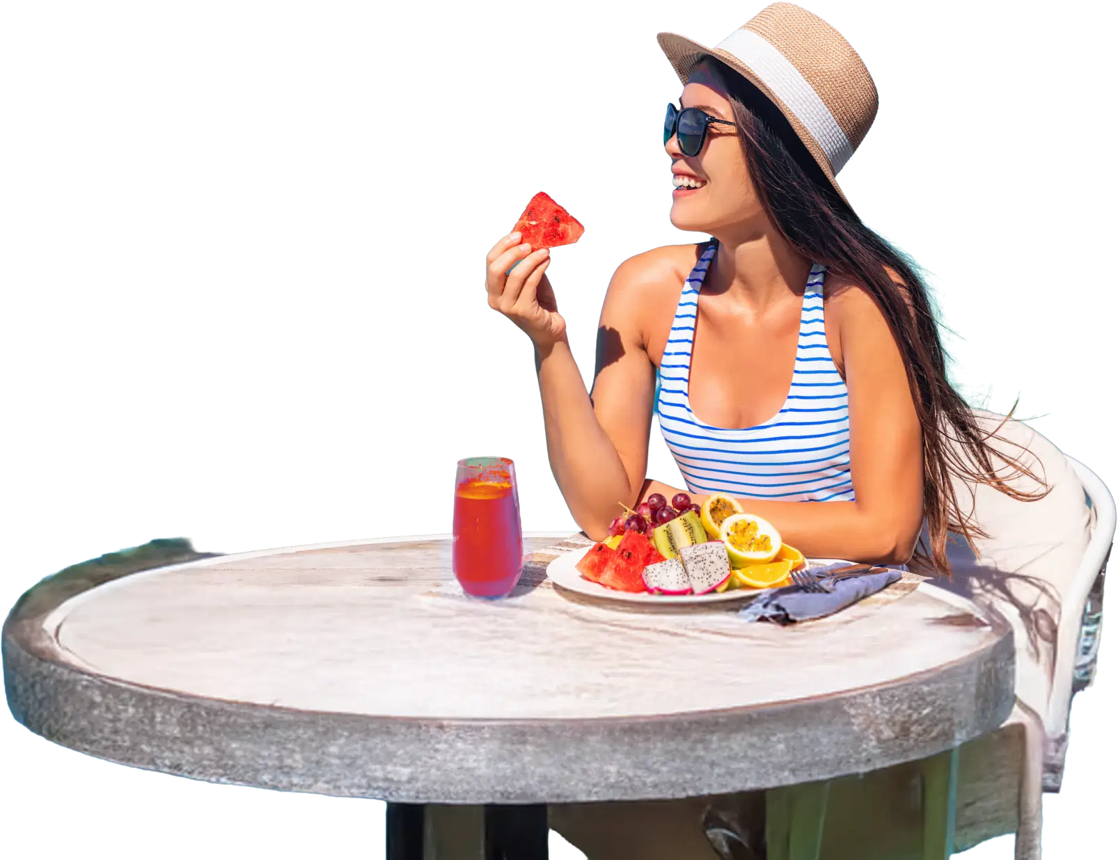Woman eating