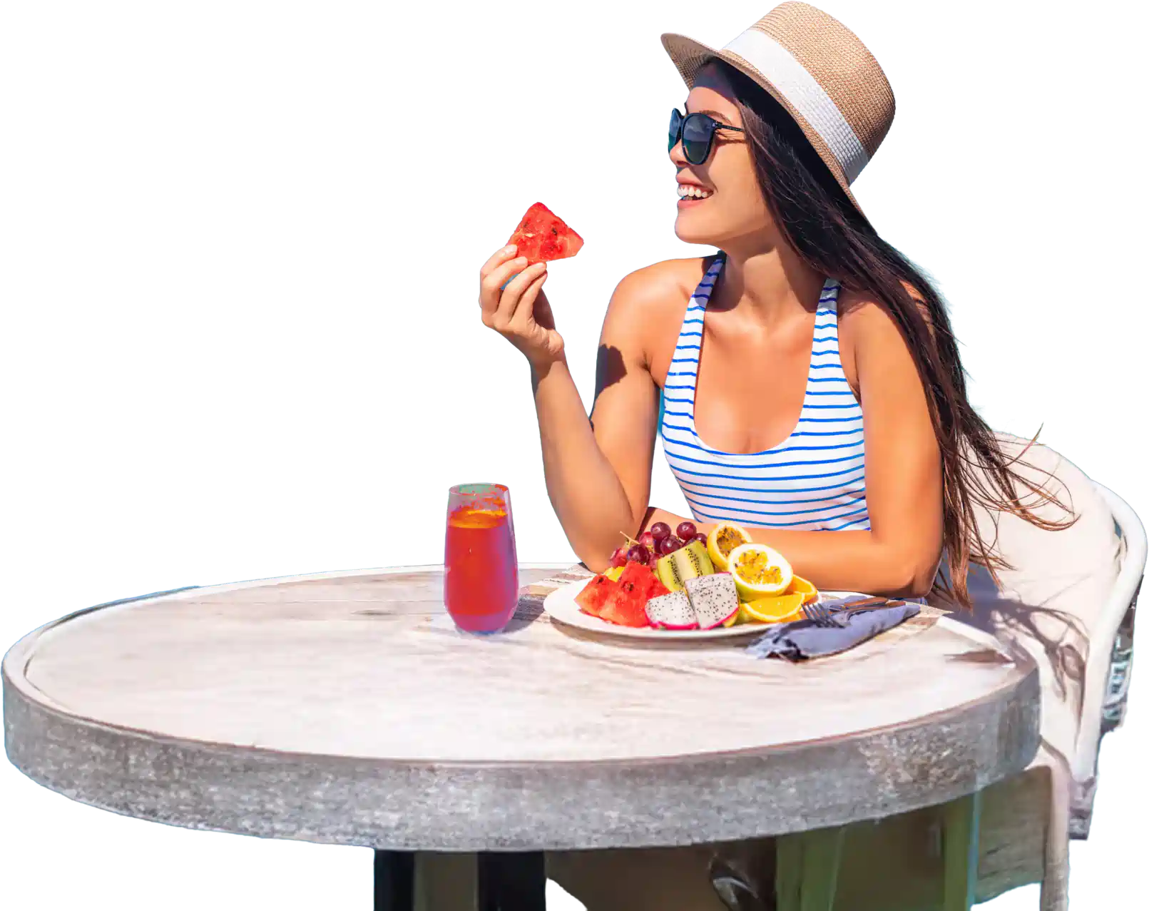 Woman eating