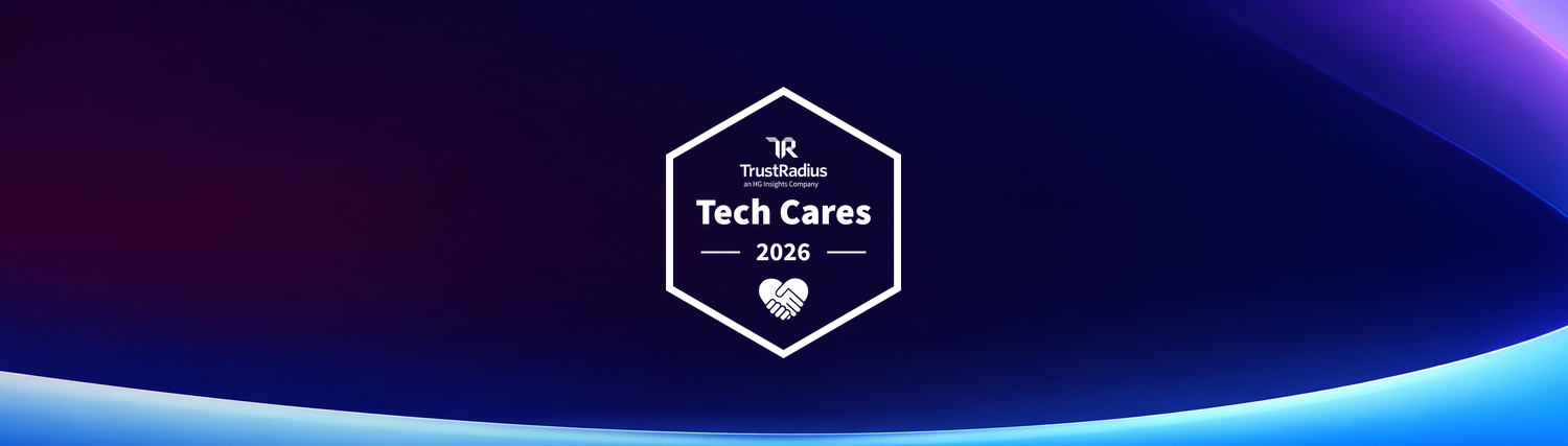 TrustRadius Tech Cares Award Banner
