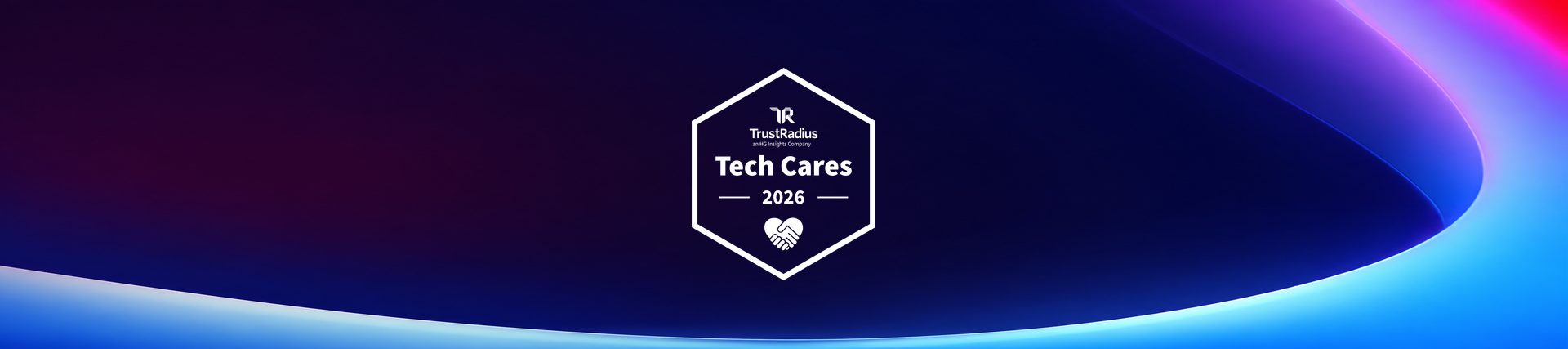 TrustRadius Tech Cares Award Banner