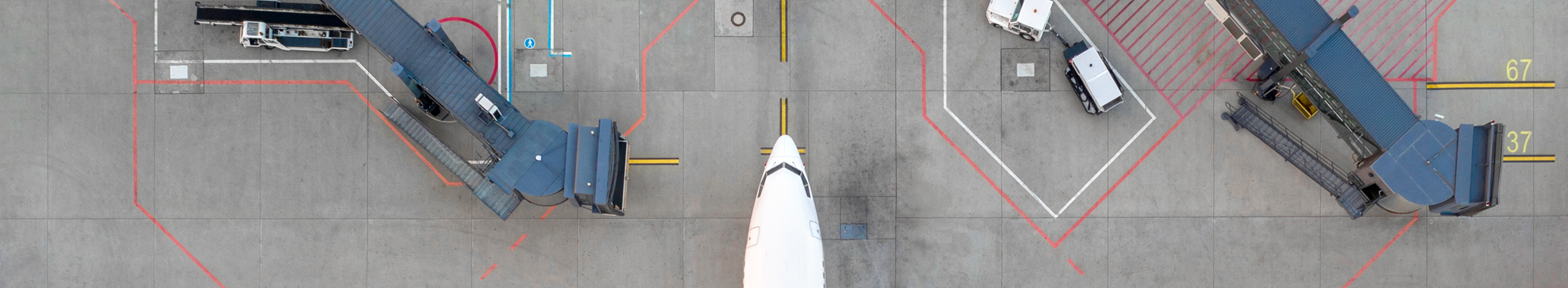 Bird-view of a plane