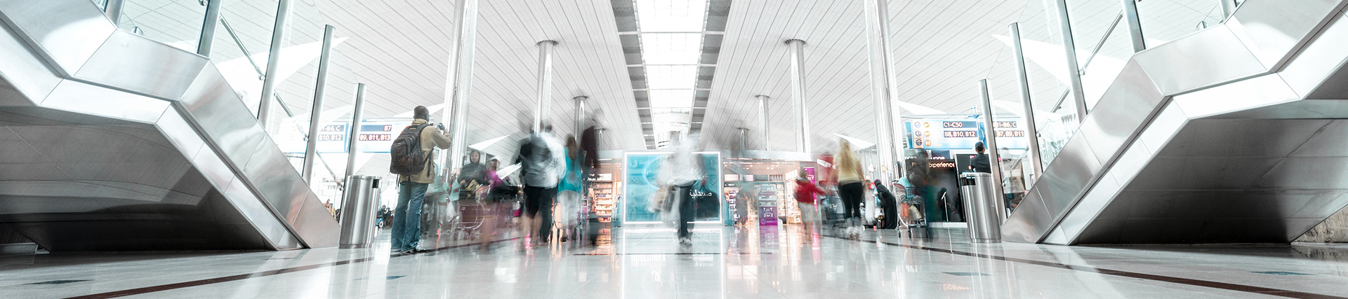 Inside an airport